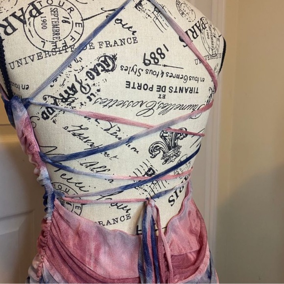 RUCHED MINI DRESS - Picture 4 of 4